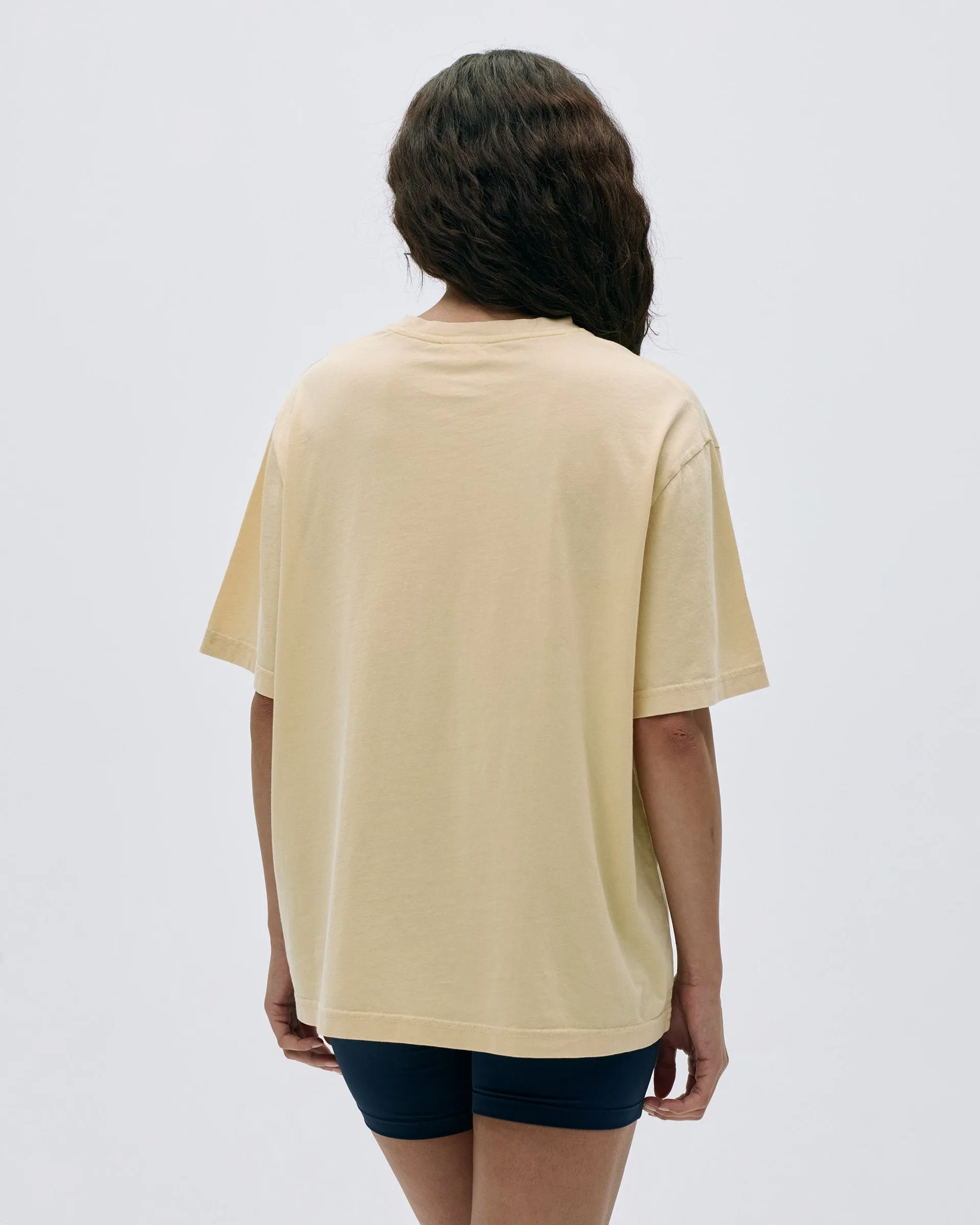 Campus Vintage Wash Lightweight T-shirt - Butter Yellow Comfy Layer