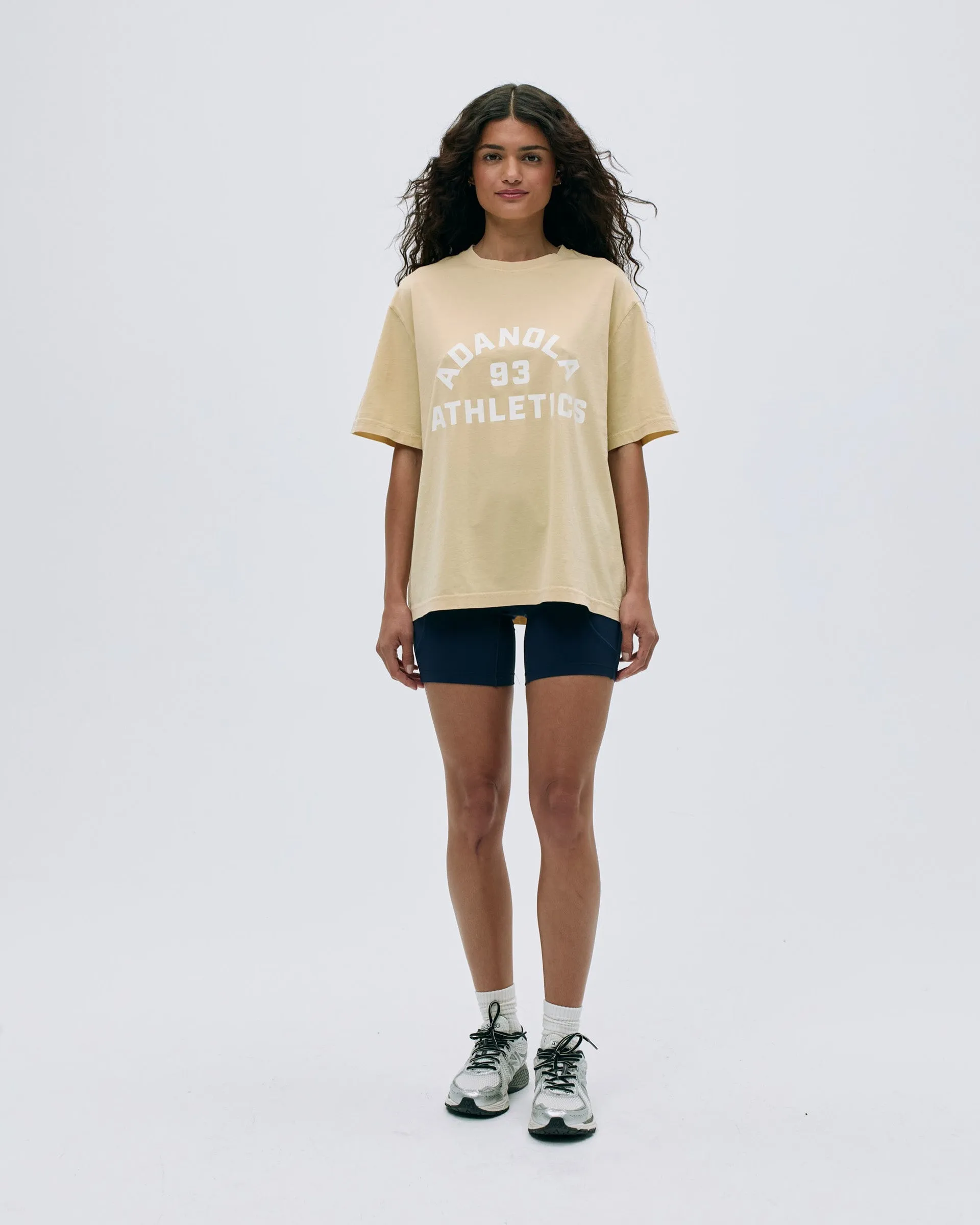 Simple Pullover Campus Vintage Wash Lightweight T-shirt - Butter Yellow