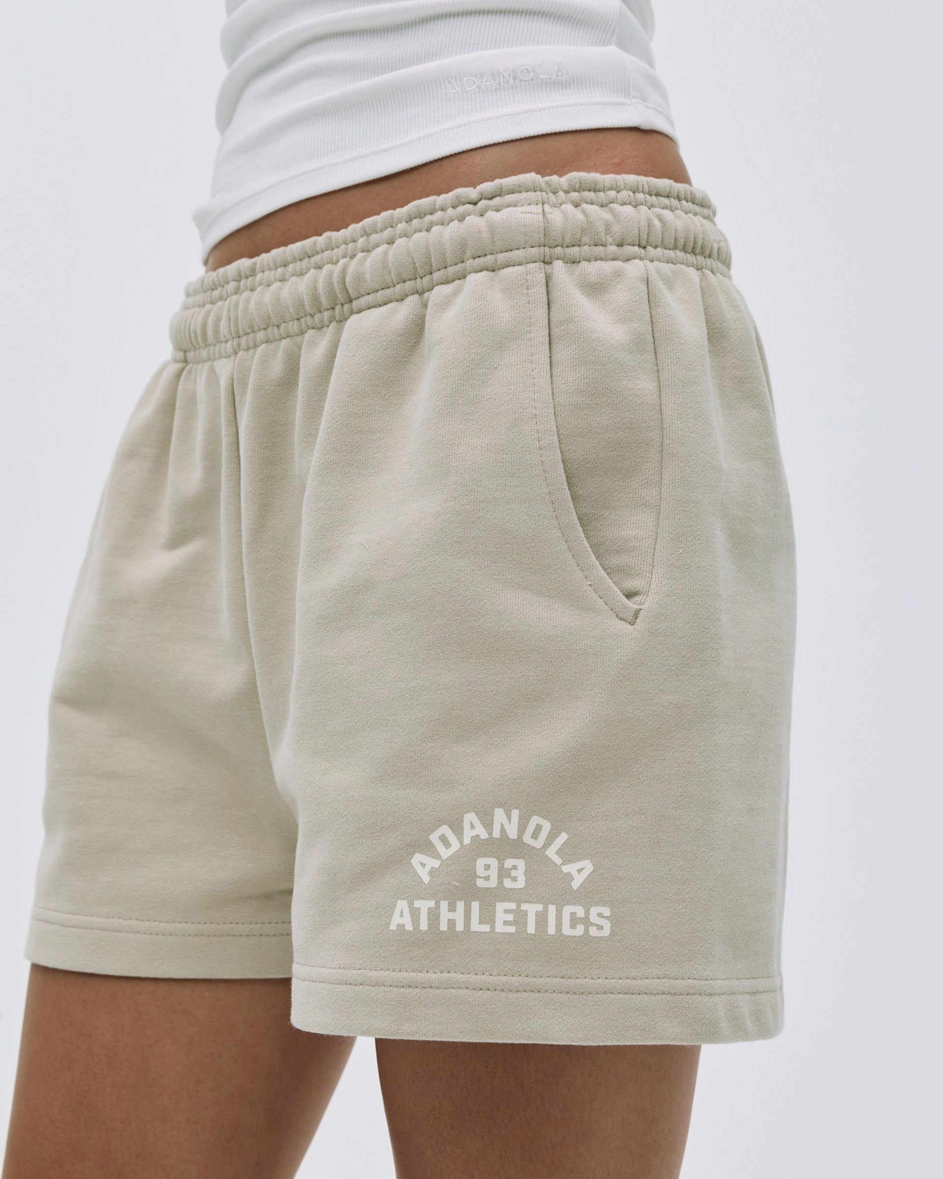 Campus Sweat Shorts  - Stone Ergonomic Contour Shape Tennis shorts
