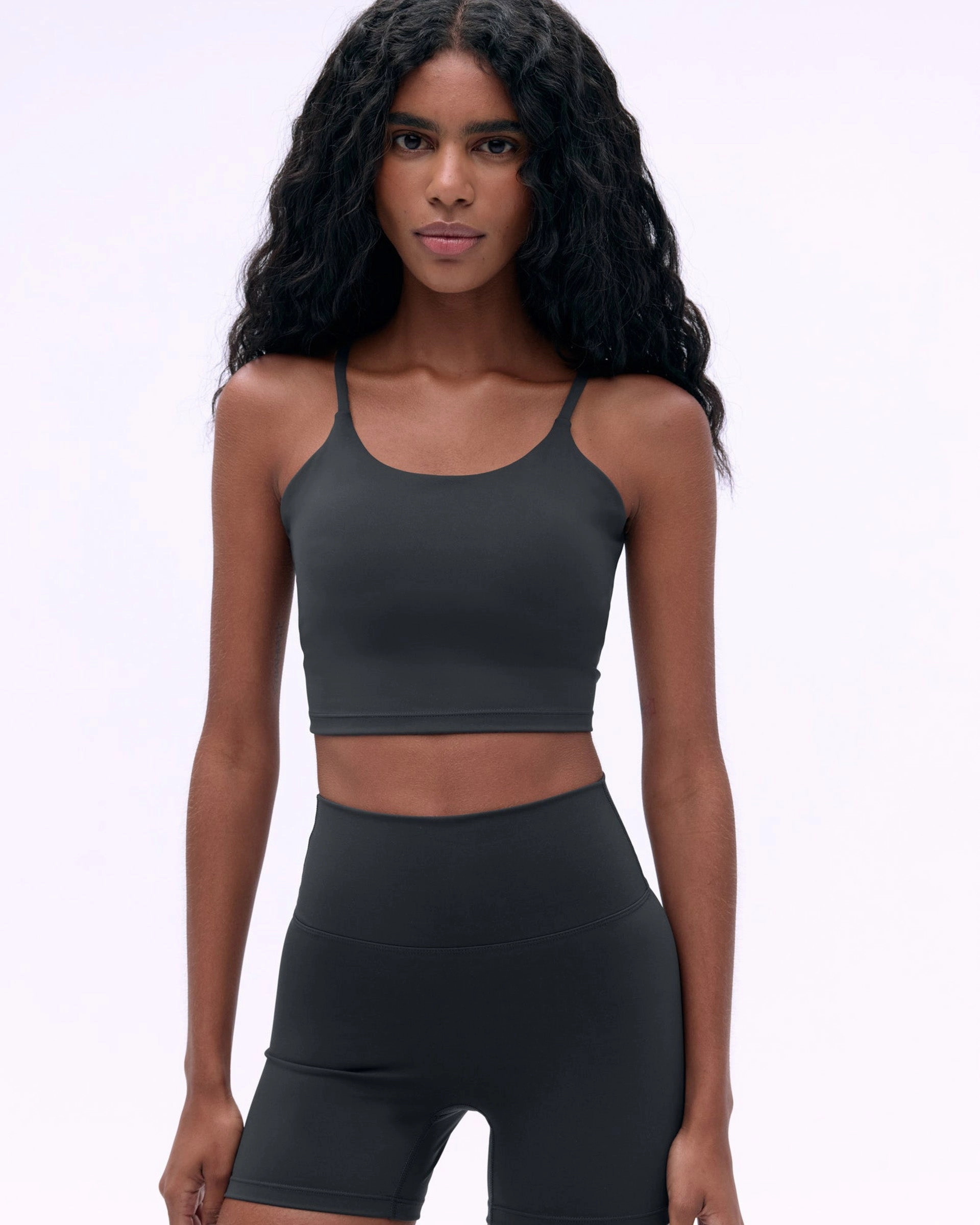 Ultimate Ultra Crop Shorts - Graphite Grey Polyester fabric