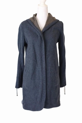 Cashmere Dress Coat Hoodie SoftshellTexture Lightweight Polyester Blend