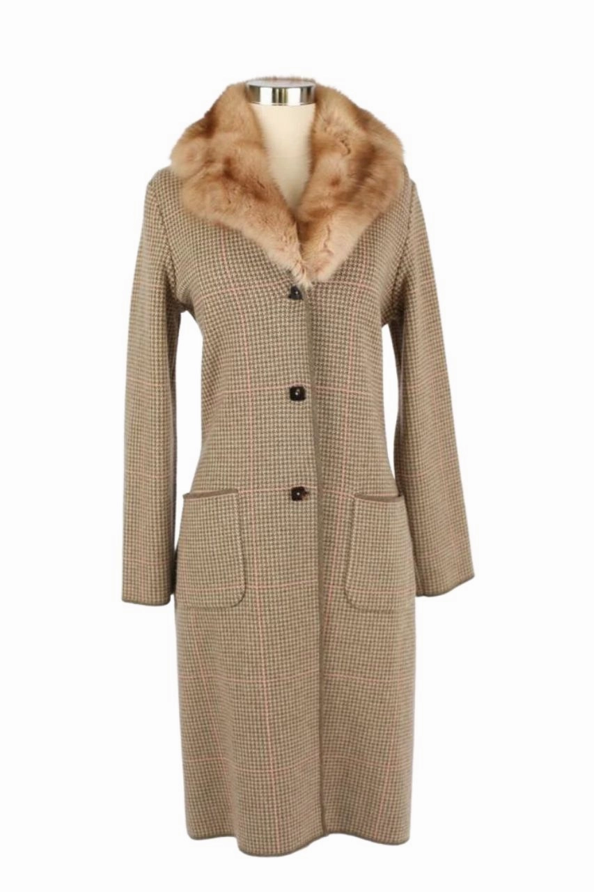 Comfort Fit Design Odor control Cashmere Fur Collar Dress Coat