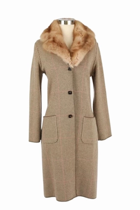 Comfort Fit Design Odor control Cashmere Fur Collar Dress Coat