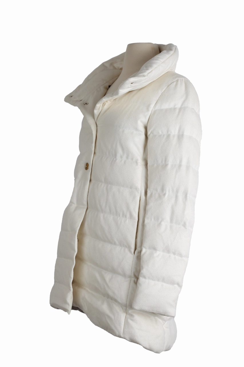 Cashmere Silk Down Puffer Jacket Heat Reflective Lining SoftshellTexture