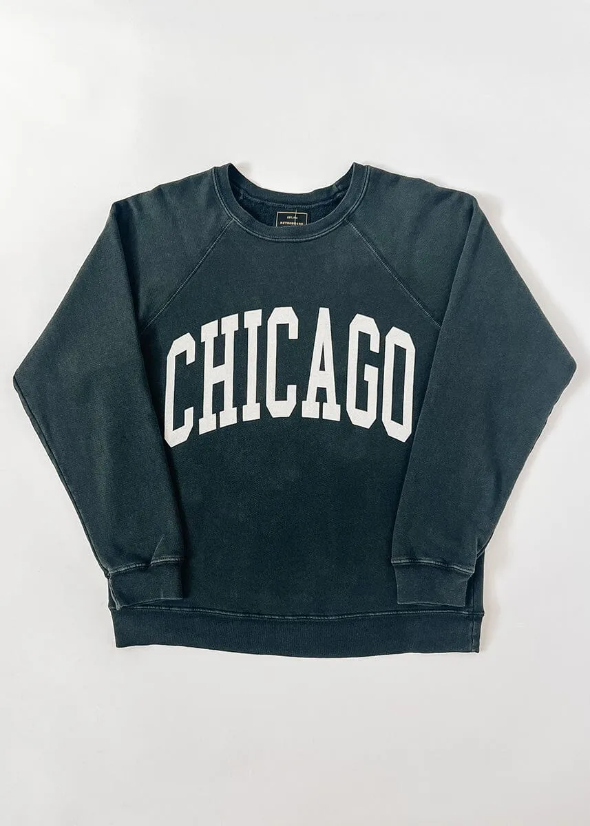 Chicago Classic Crew Sweatshirt - Vintage Black Casual Essentials