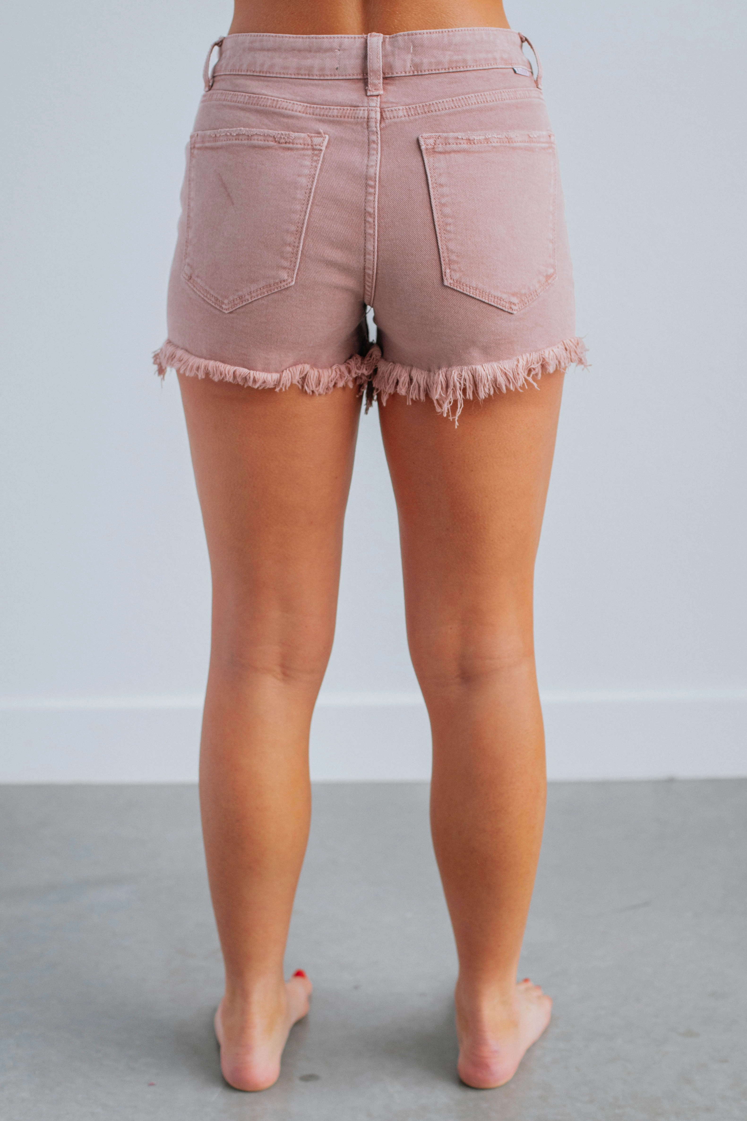 Charleigh Risen Shorts - Mauve Camouflage Pattern