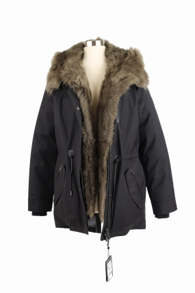 Compact Fit Look Charlene Down Parka - Removable Fur Hood & Bib