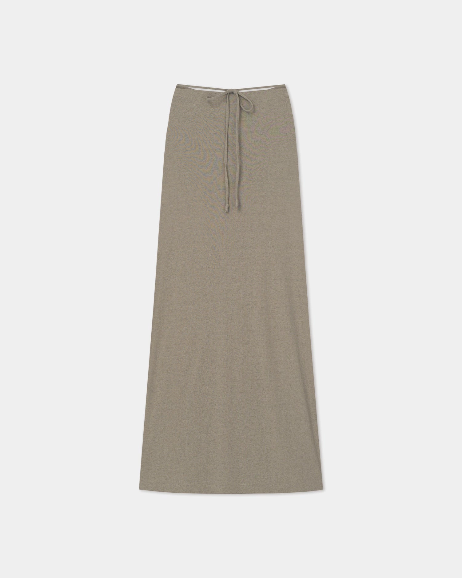 Cheyen - Mesh Jersey Long Skirt - Fog Knee Length Easy Movement