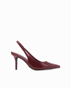 BLONDIE - CHERRY RED PATENT Pointed Boots Classic Lady