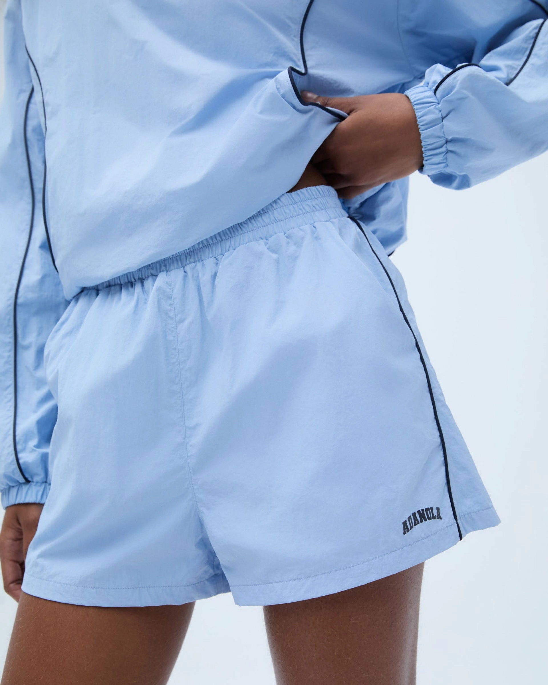 Varsity Track Short - Powder Blue Low-waisted homecoming