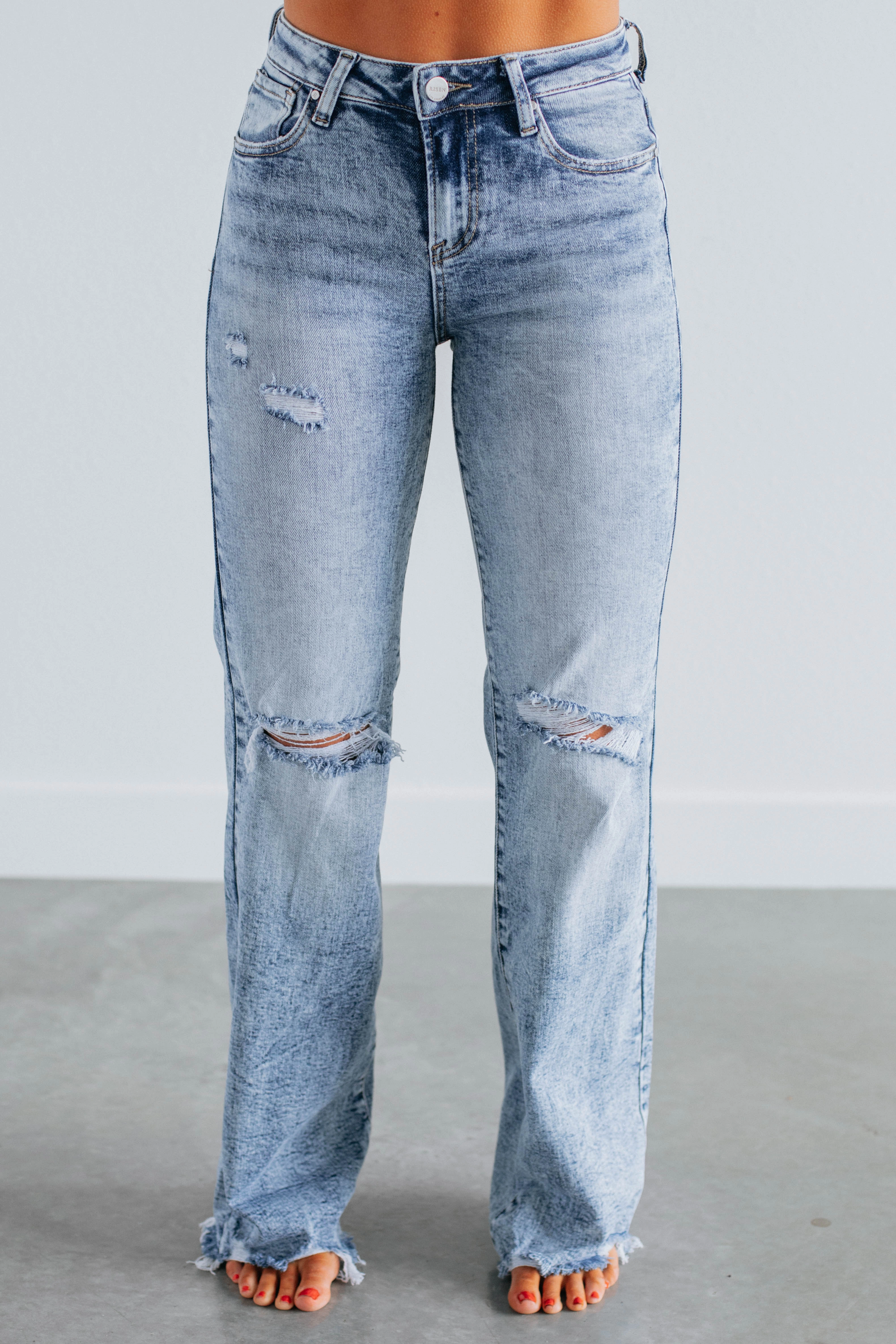 Jazlyn Risen Jeans - Karma Everyday Wear Night Out Rainy Day