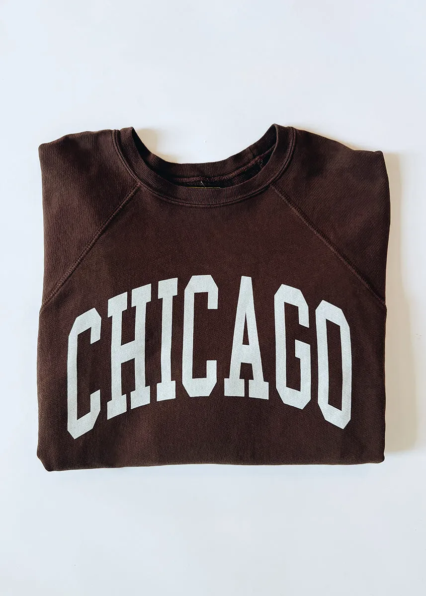 Effortless Fit Cozy Fit Chicago Classic Crew Sweatshirt - Vintage Chocolate