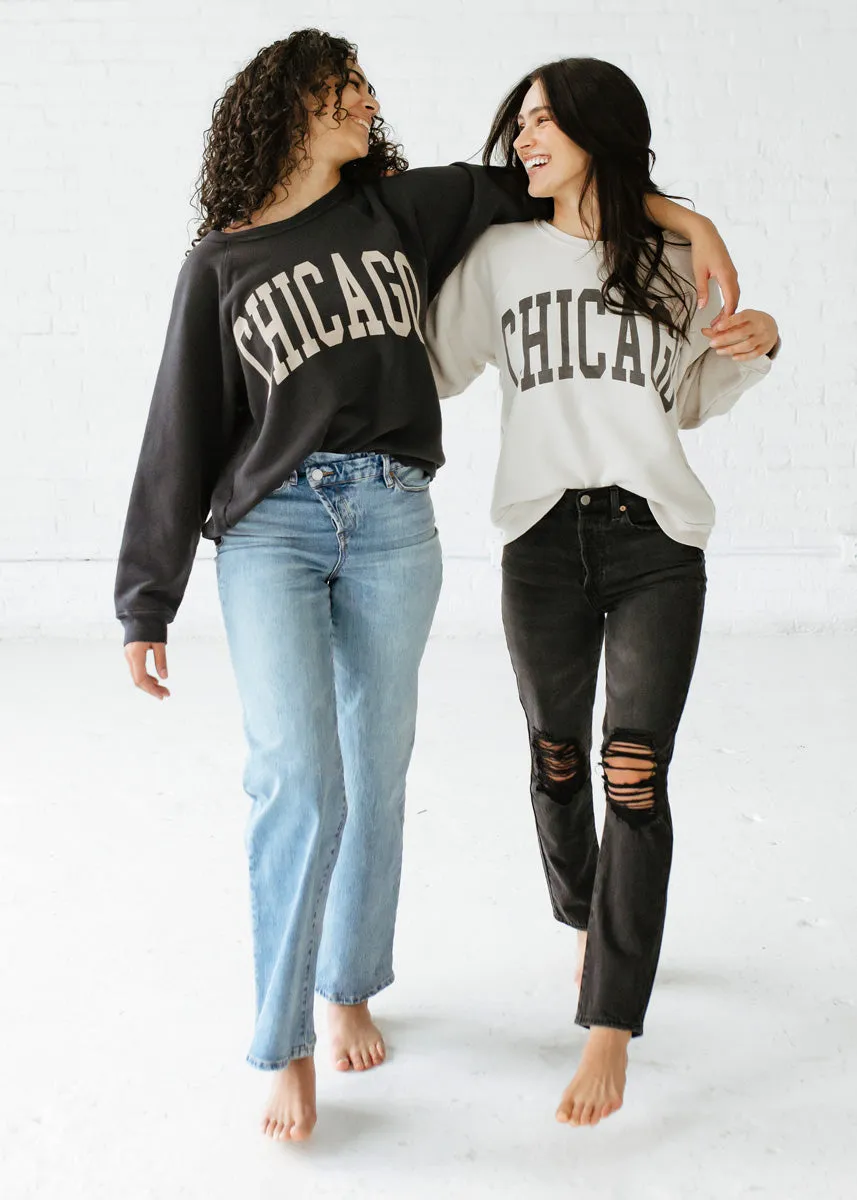 Knit Comfort Snug Knit Chicago Classic Crew Sweatshirt - Vintage Stone