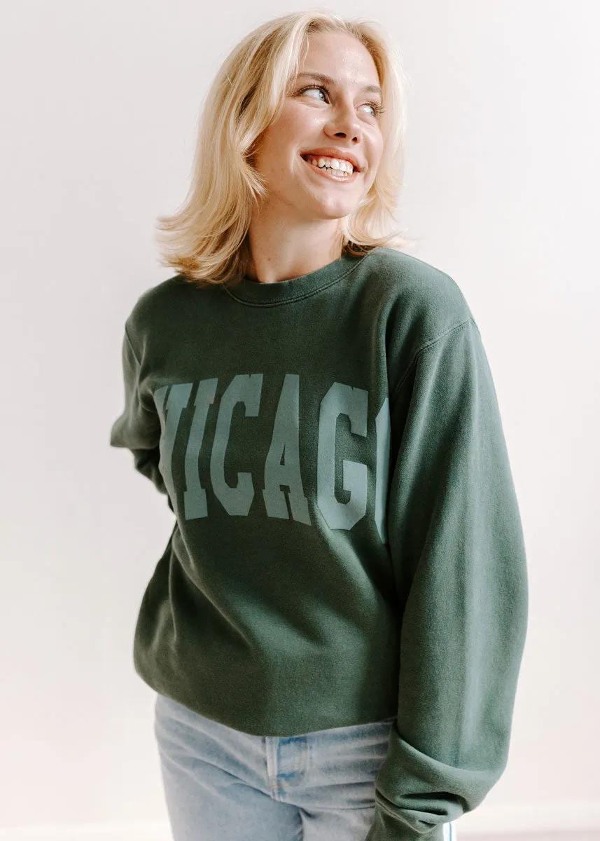 Chicago Collegiate Puff Sweatshirt - Alpine Light Stretch