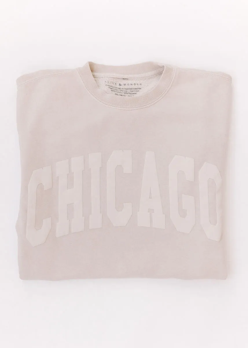 Lightweight insulation Chicago Collegiate Puff Sweatshirt - Ivory