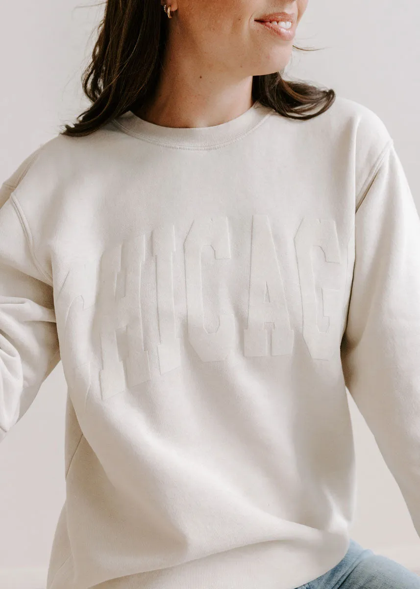 Chicago Collegiate Puff Sweatshirt - Ivory Flexible Layers Essential Warmth