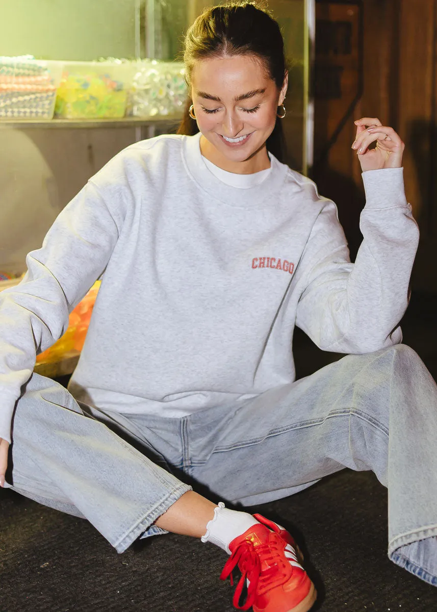 Chicago Game Day Icons Sweatshirt Relaxed Stretch Cozy And Warm