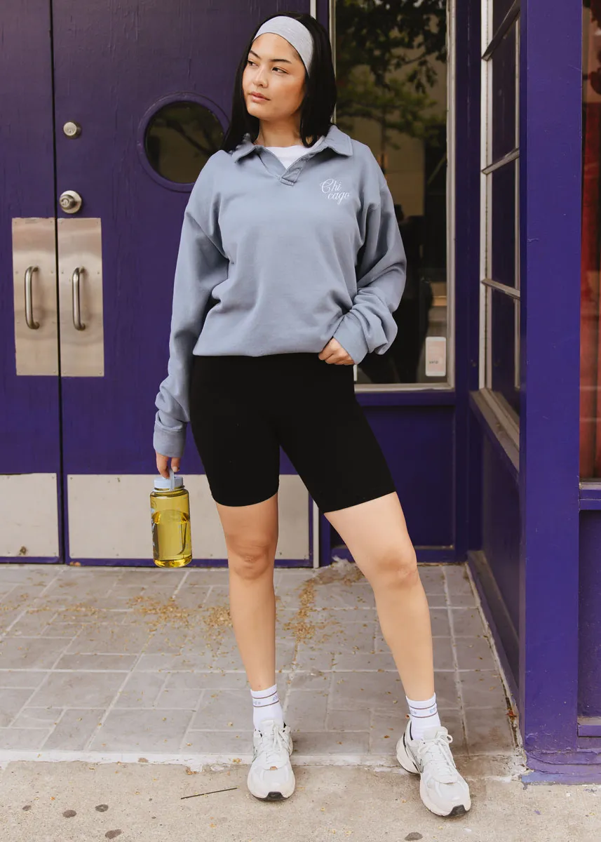 Elastic waist Chicago Script Polo Sweatshirt