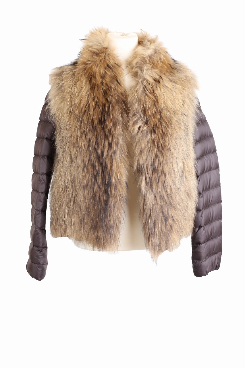 Down Filled Jacket w/ Fur Front VentilatedBackPanel