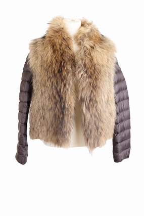 Down Filled Jacket w/ Fur Front VentilatedBackPanel