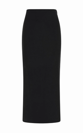 Road Trip Circe Knit Maxi Skirt in Black Merino Wool Cashmere