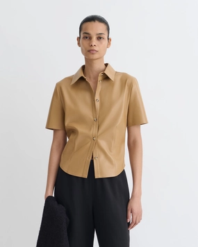 Functional Pocket Trendy Fashion Clare - Okobor?Alt-Leather Shirt - Oak