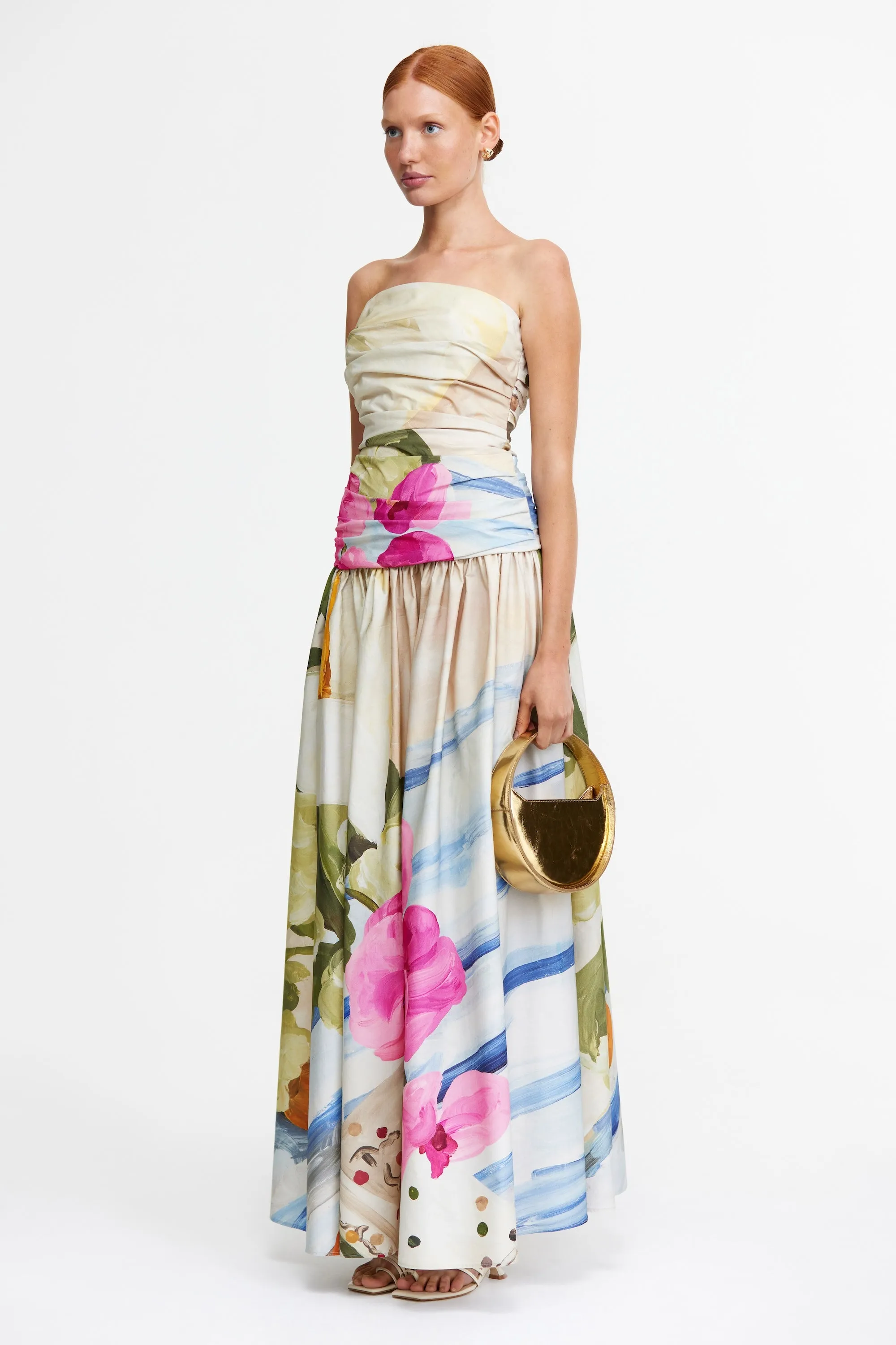 ruffle trim NERSHALL MAXI DRESS
