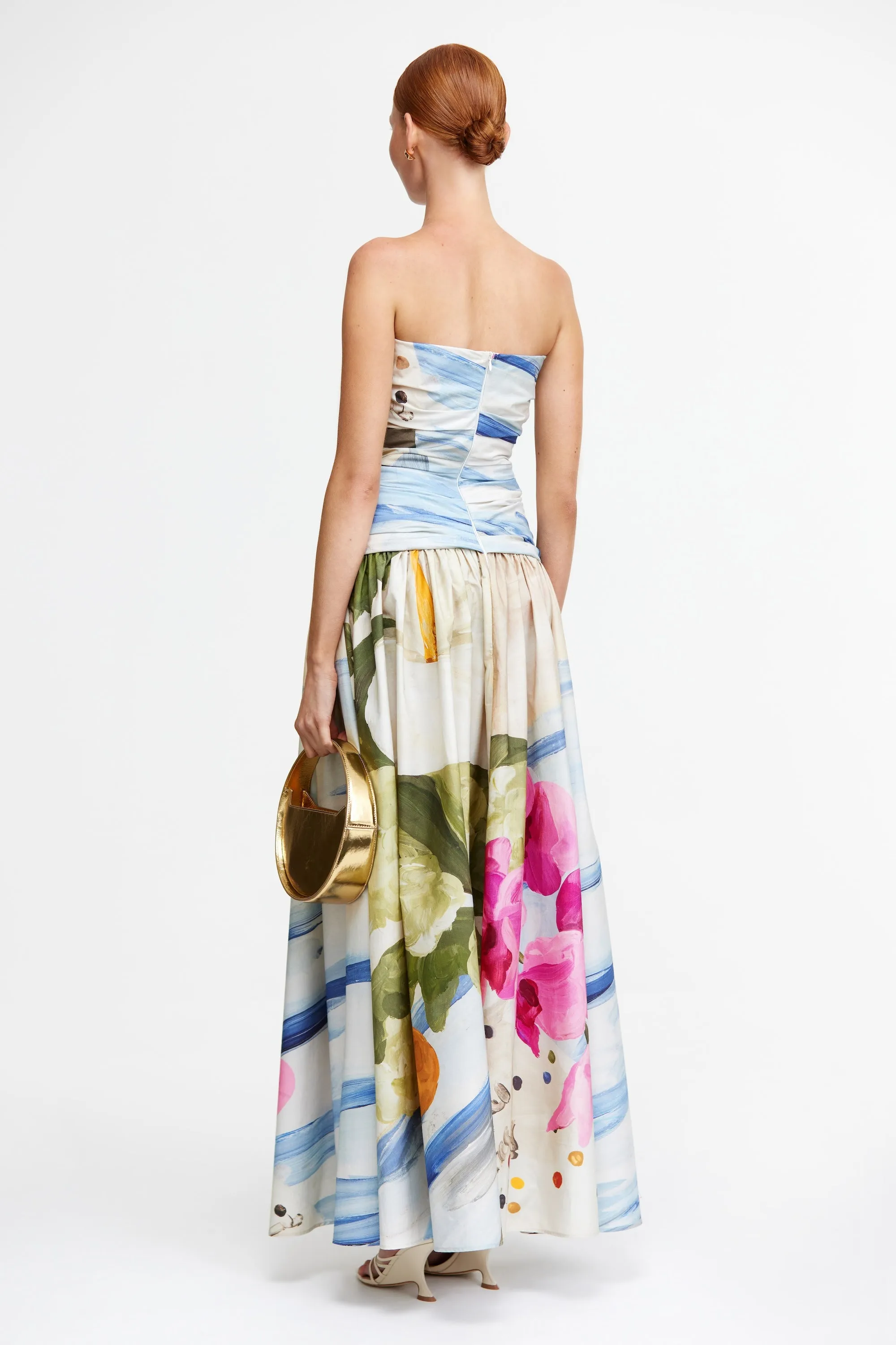 Timeless Line Vibrant Waist Fit NERSHALL MAXI DRESS