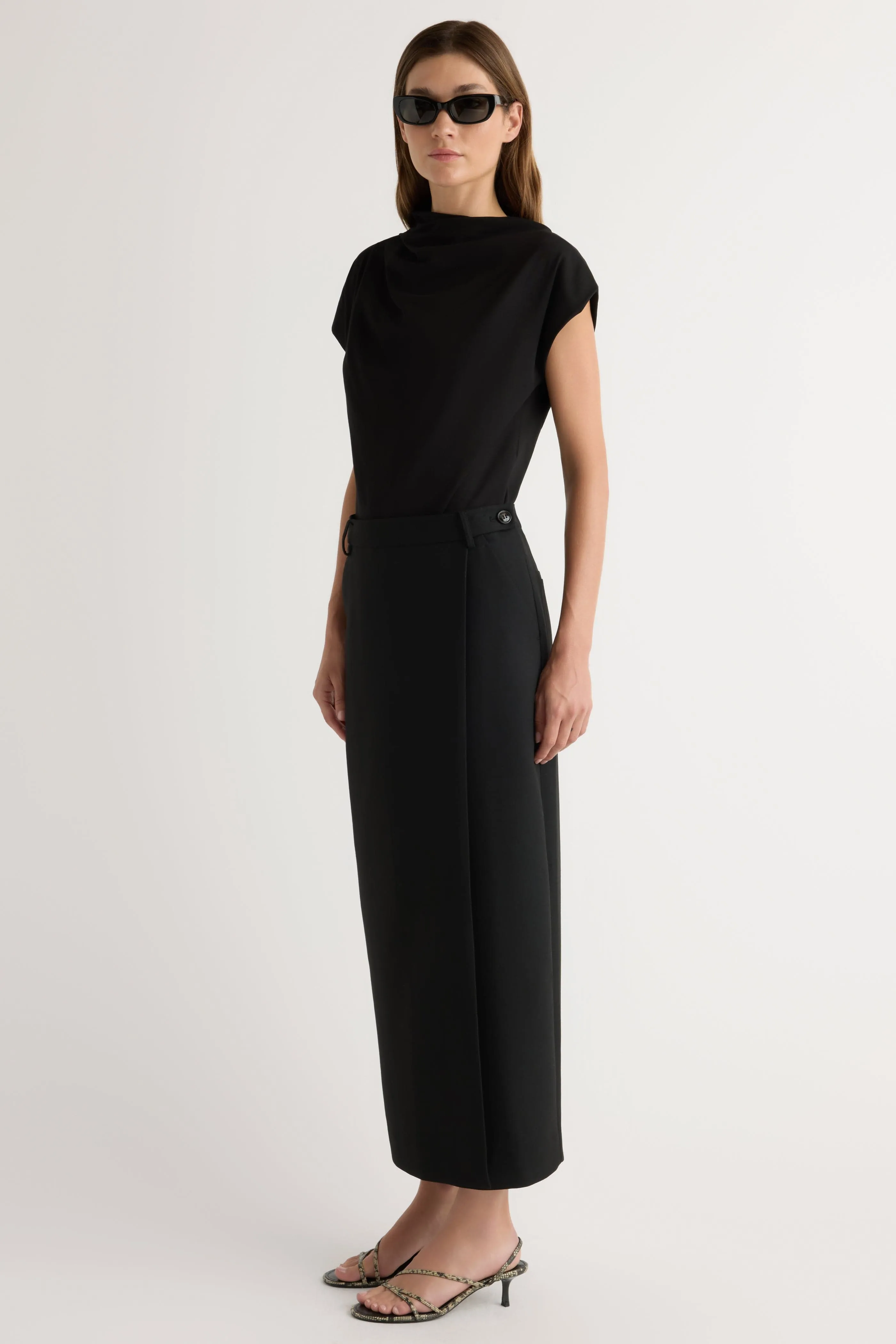 Kenny Asymmetric-Neck Tee Formal Style Stylish