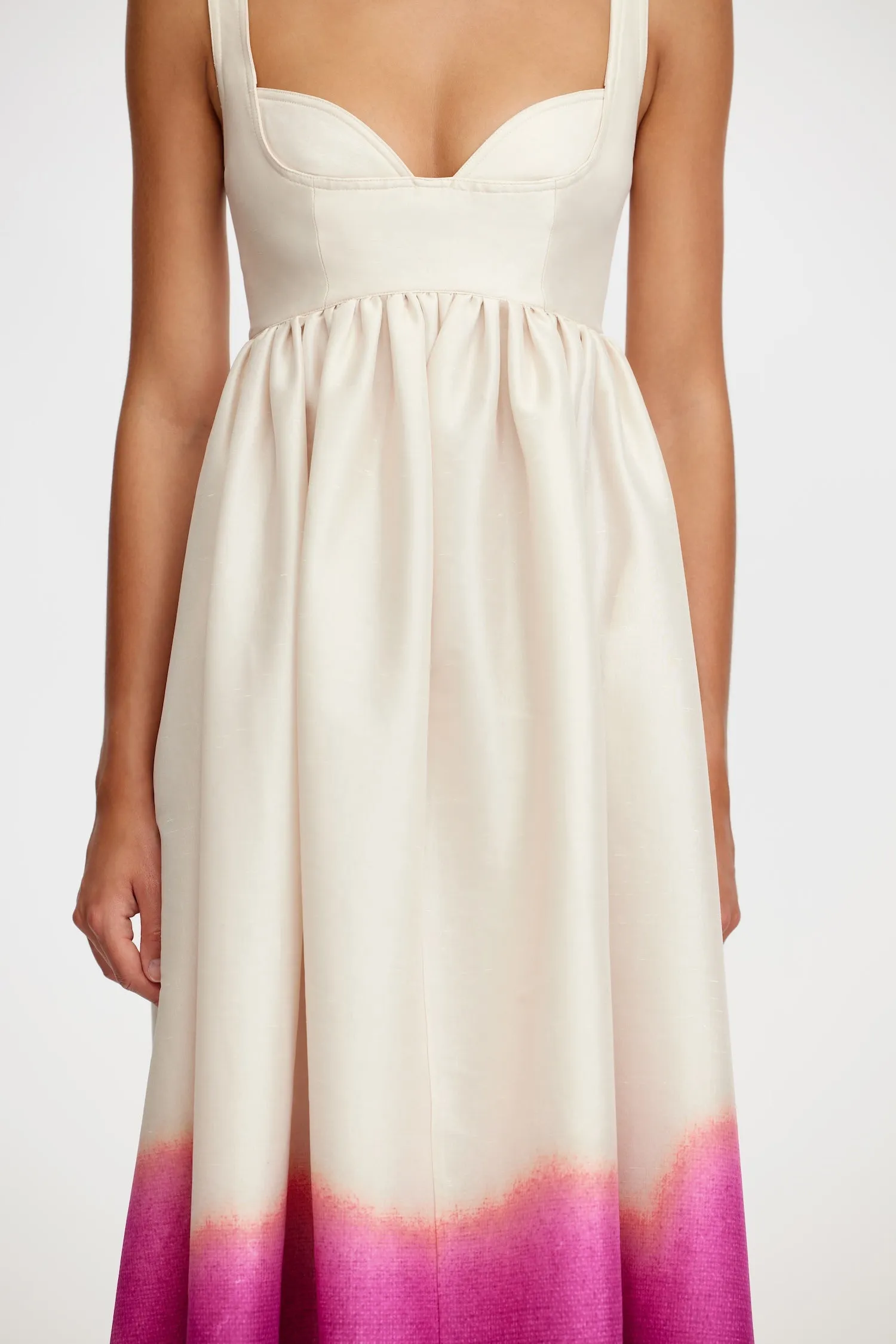 Metallic Finish Flattering Layers REDIN MAXI DRESS