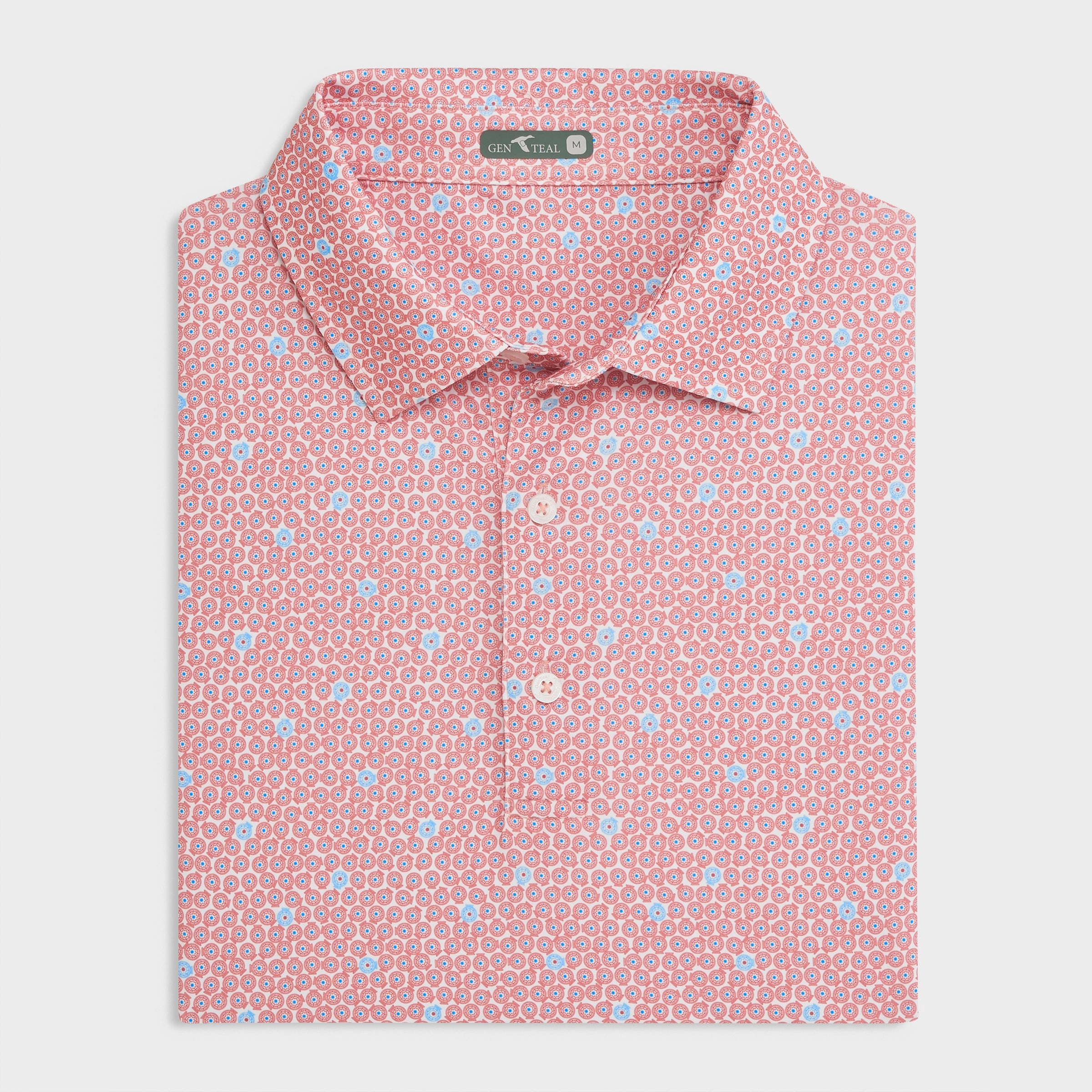 Reels Printed Performance Polo Barrel Cuff Design