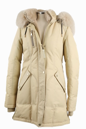 Durable AbrasionResistant Panels Oversized Fit Fur & Down Lined Parka W/ Removable Fur Hood