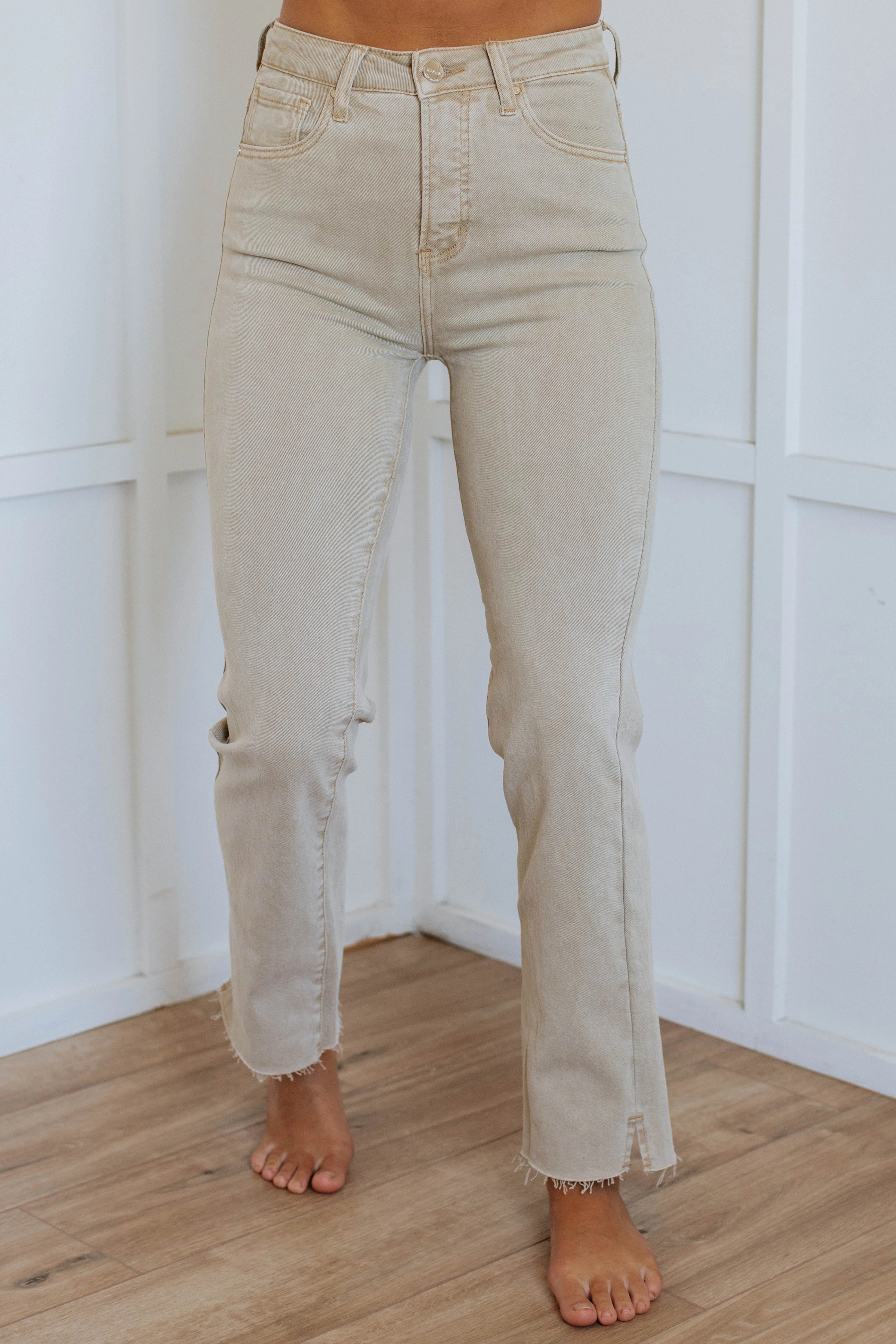Natural Fit Sporty Comfort Nayla Risen Jeans - Sand