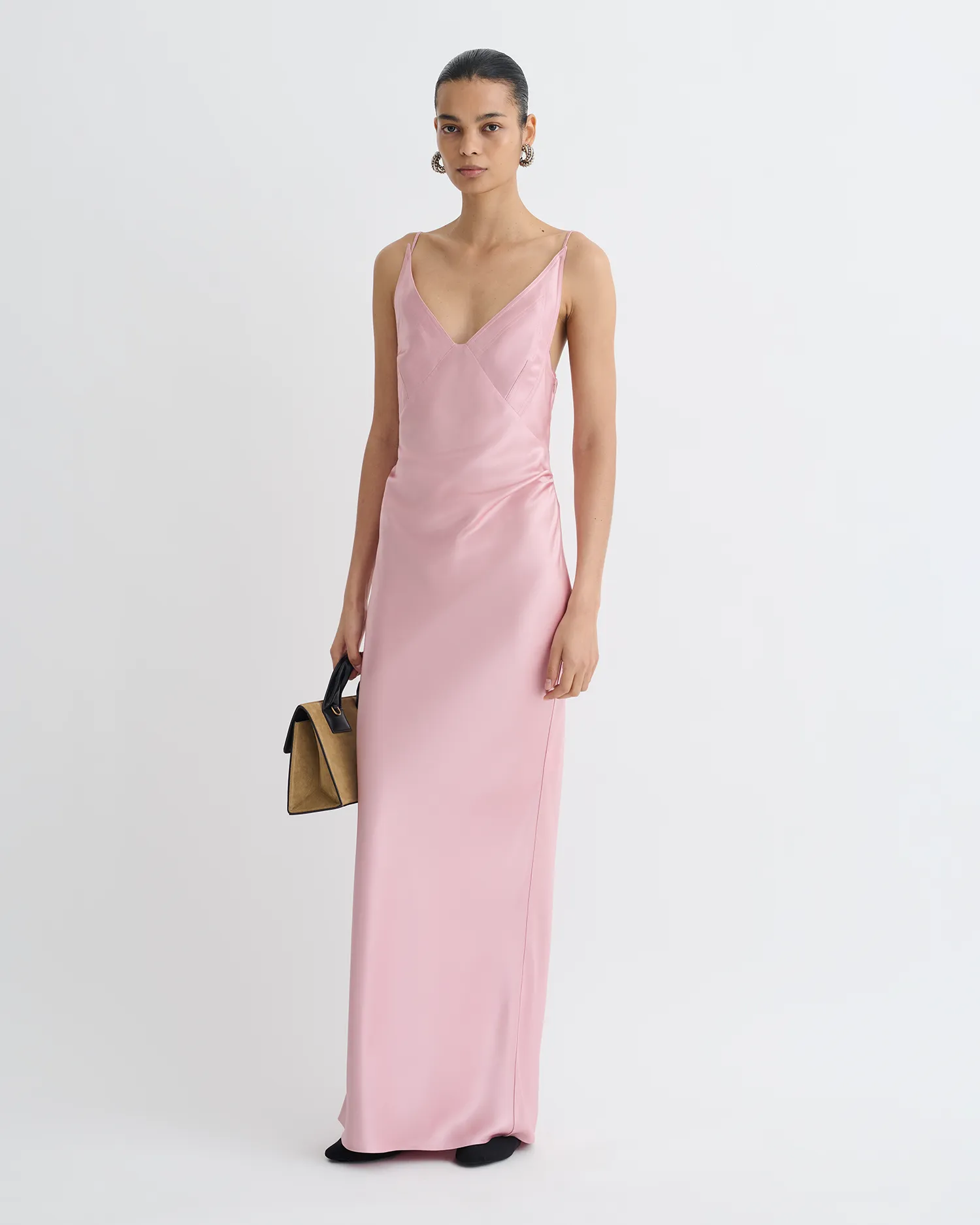 Coeus - Slip Satin Maxi Dress - Pink Artistic Edge Perfect Comfort Wear