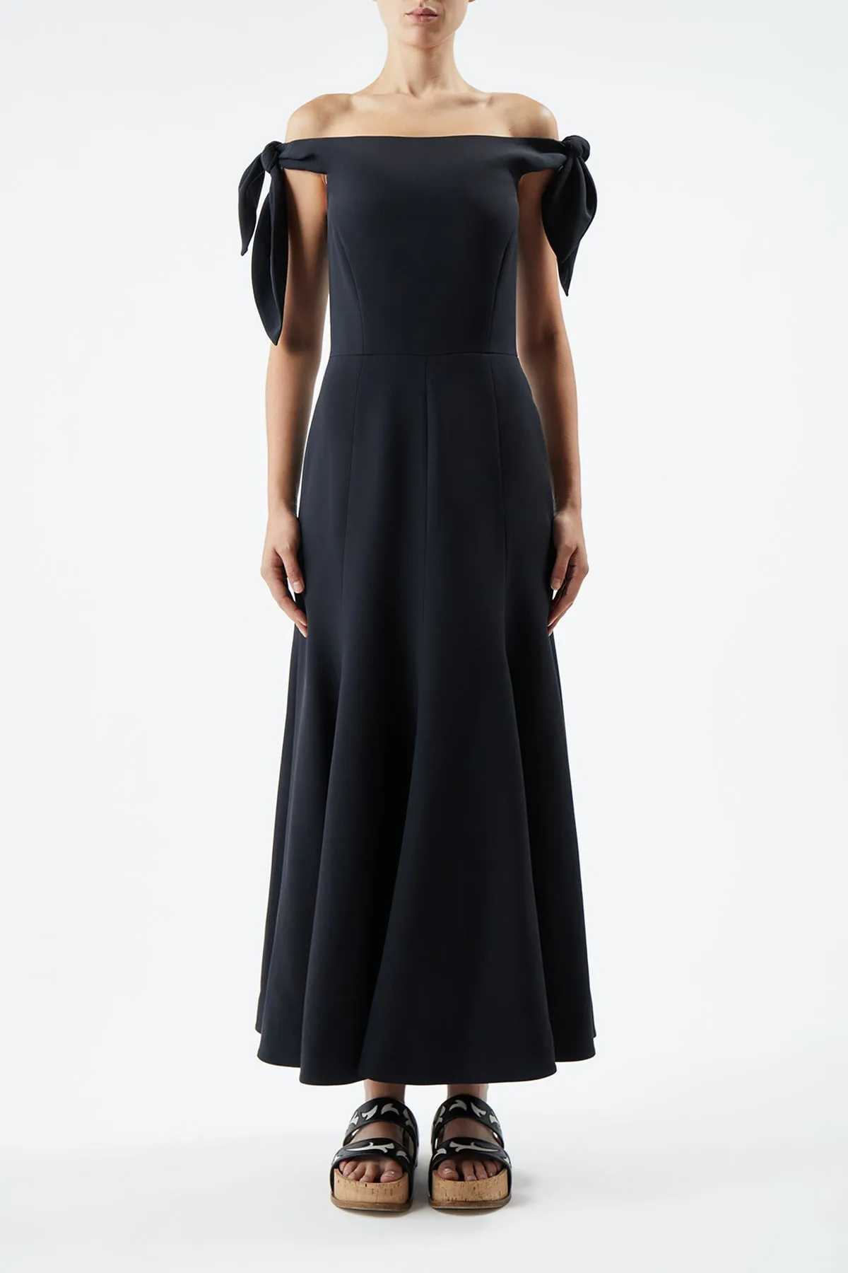 Lunch Date Eda Dress in Black Silk