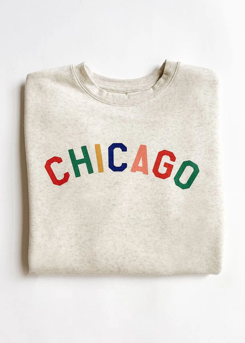 Active Comfort Timeless Comfort Sweet Home Chicago Sweatshirt - Heather Natural