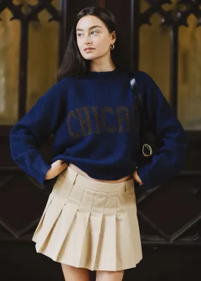Snug Comfort Chicago Crop Sweater - Navy