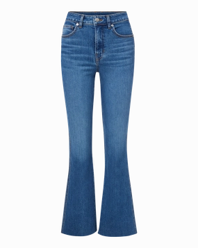 Relaxed Cut Carson Raw Hem Kick-Flare Jean