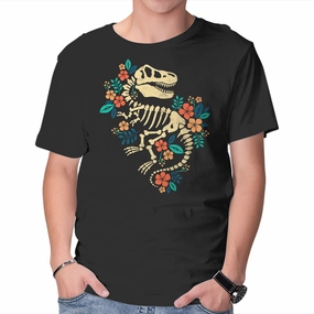 Flowered Dinosaur Fossil Sleek Look Ultra Soft Blend