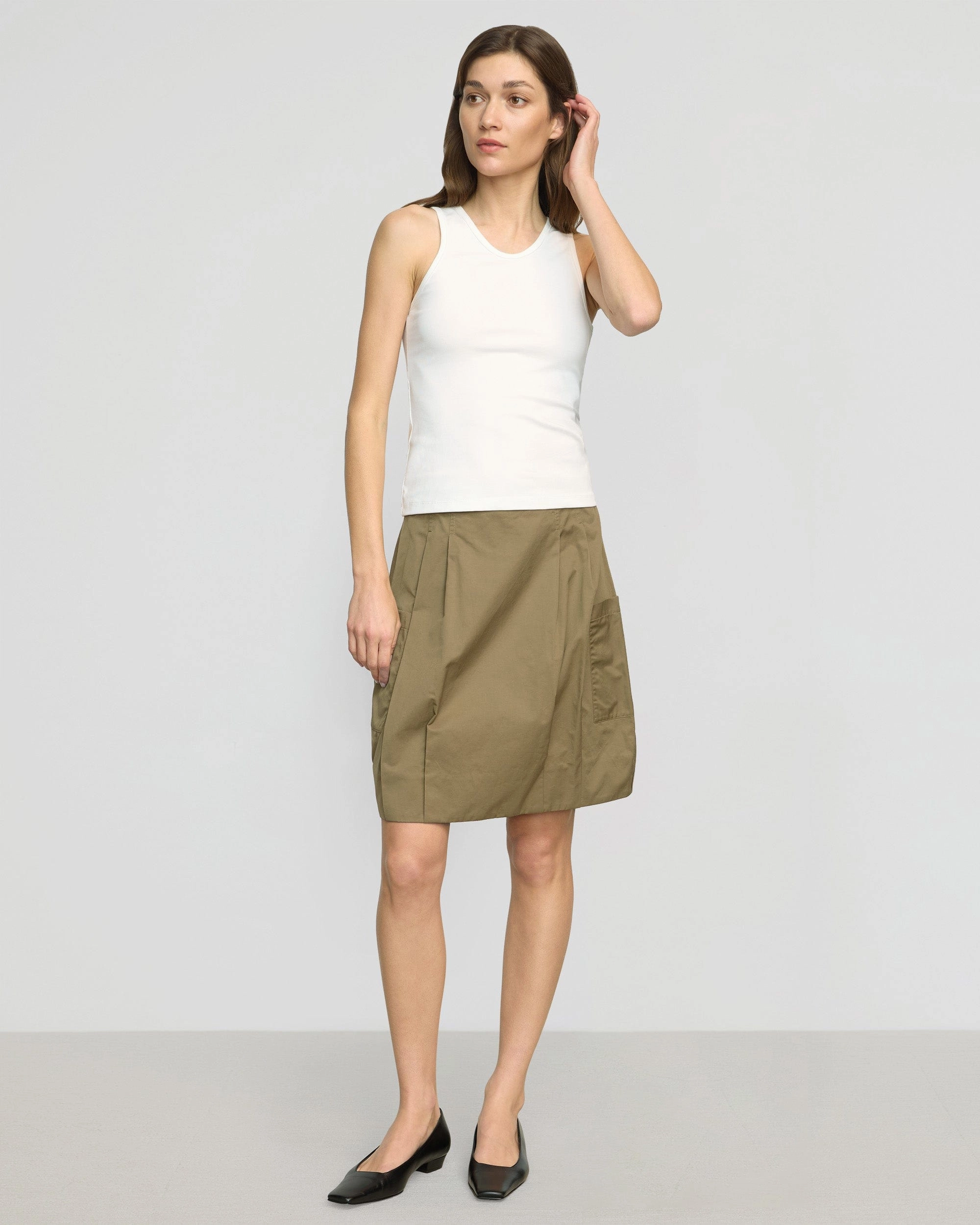 Velvet Finish Connie Utility Cocoon Skirt