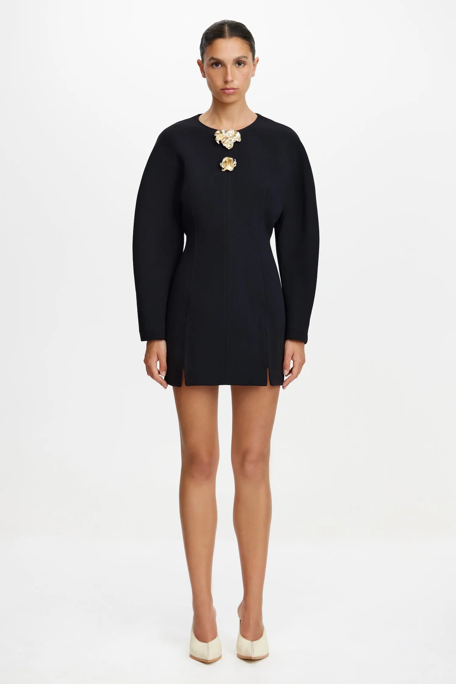 BROTTON MINI DRESS Glossy-Finish