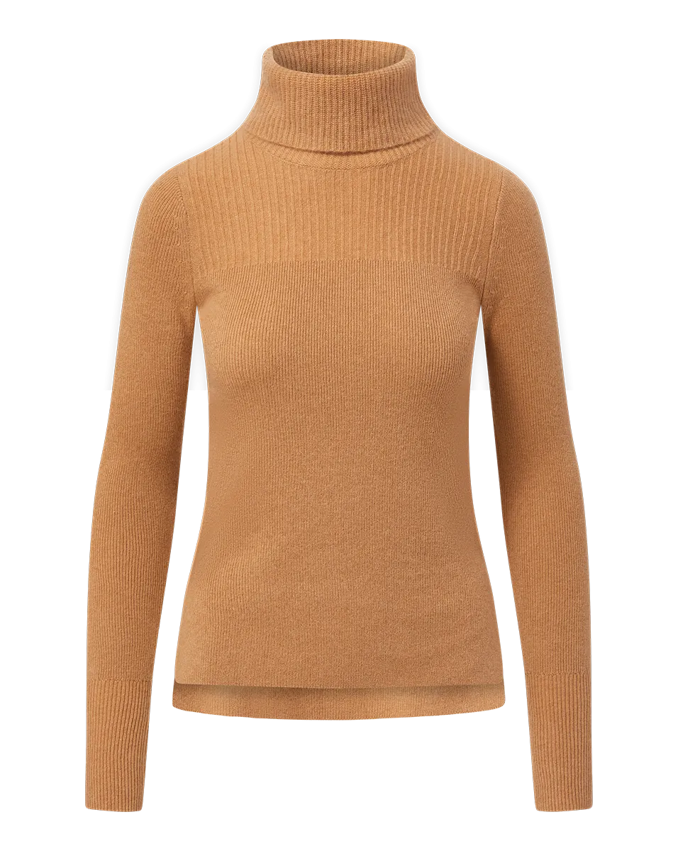 Jurnee Cashmere Turtleneck Premium Cotton Blend Warm Layering