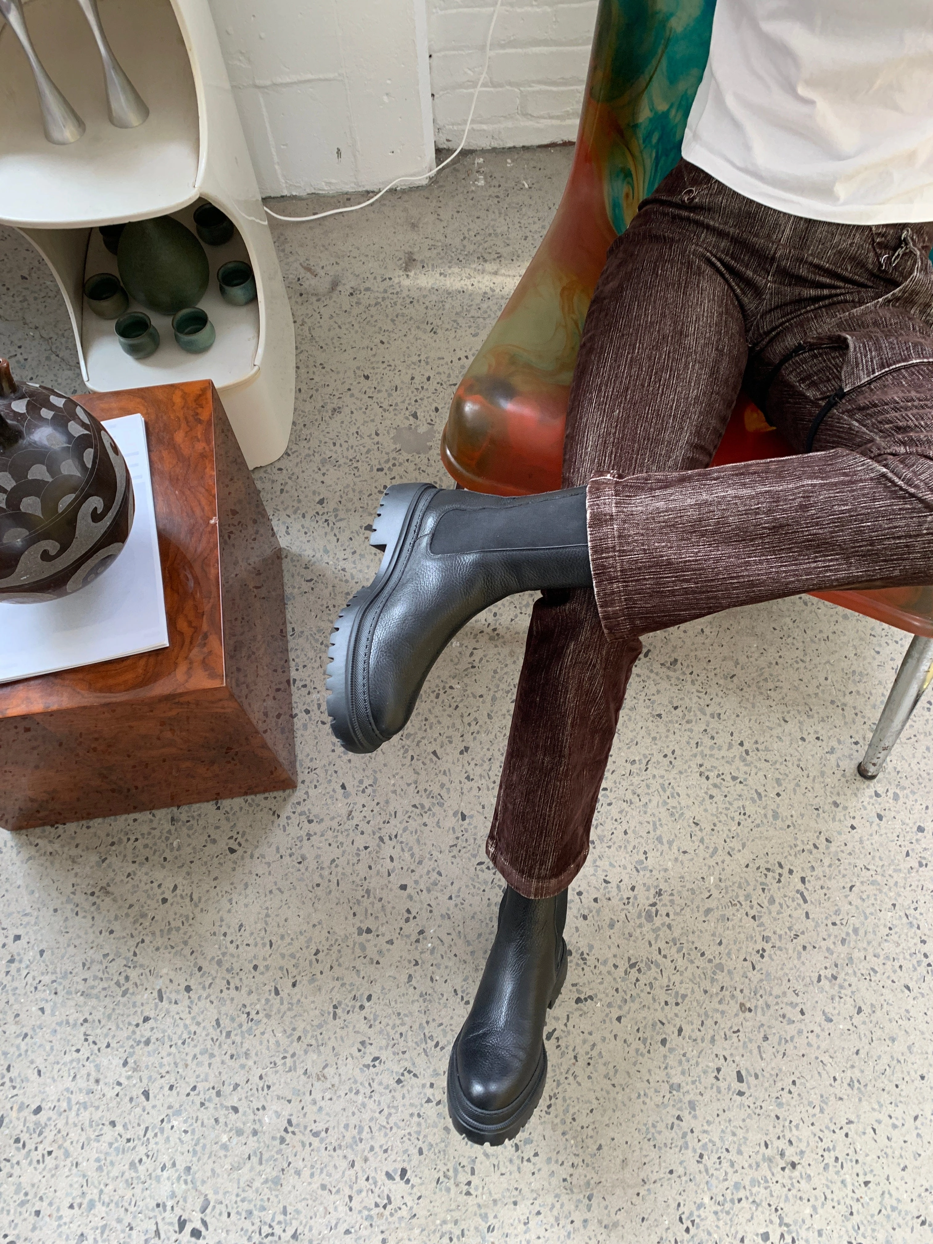 Cortina Black Lined Boot Classic Comfort