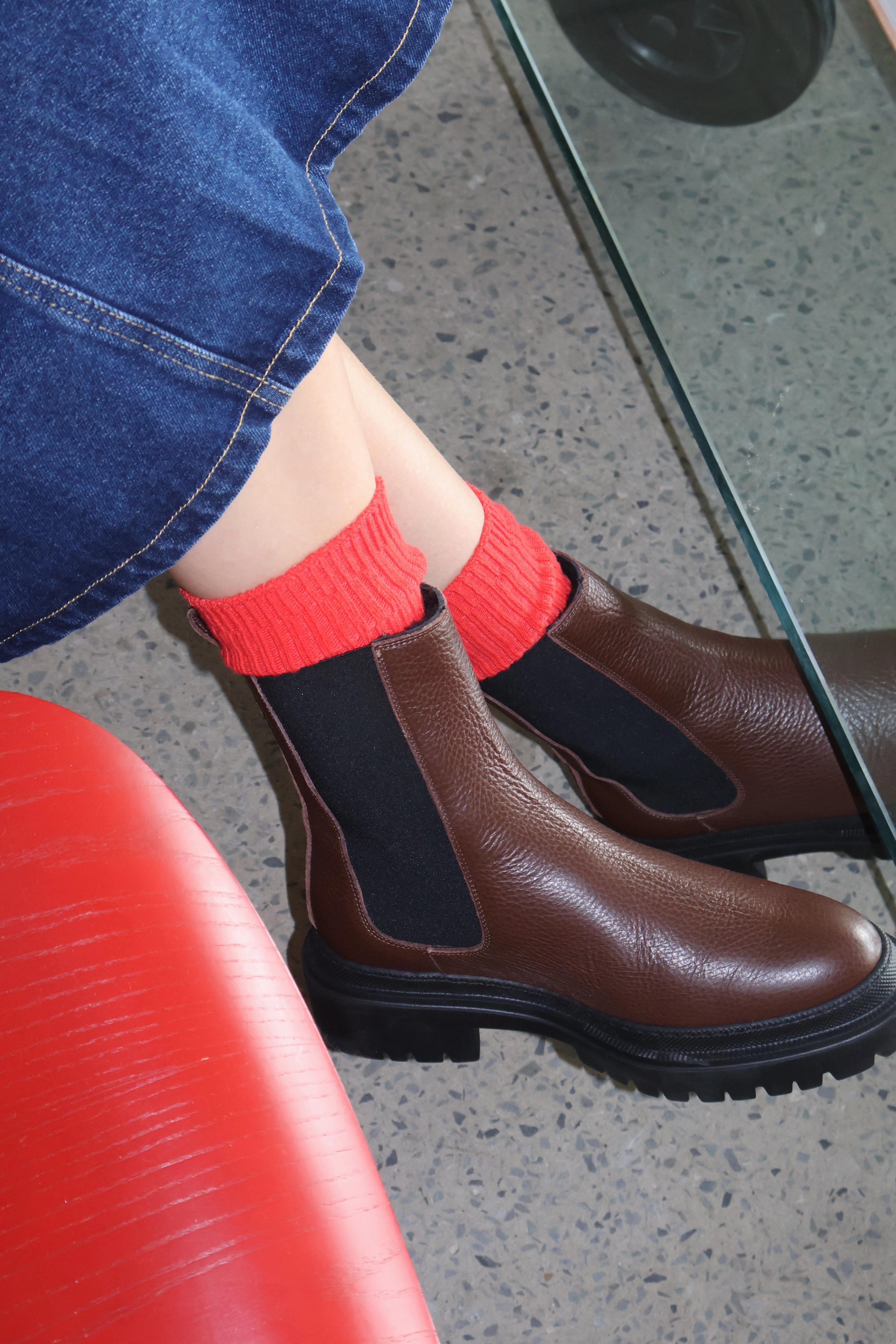 Cortina Brown Lined Boot Dry Comfort slip-resistant