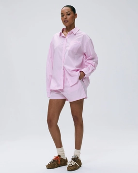 Cotton Stripe Boxer Shorts - Pink/White Easy Layer