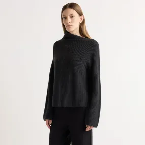 Julisa Asymmetric-Neck Sweater Casual Wear Fit Essential Wardrobe