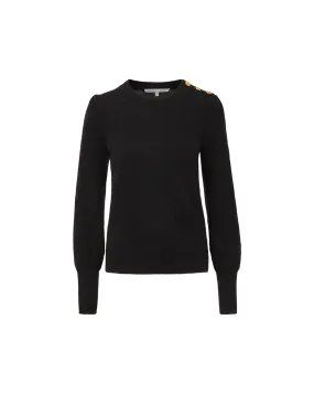 Winter Fashion Must-Have Smart Fashion Nelia Cashmere Pullover | Button Accent