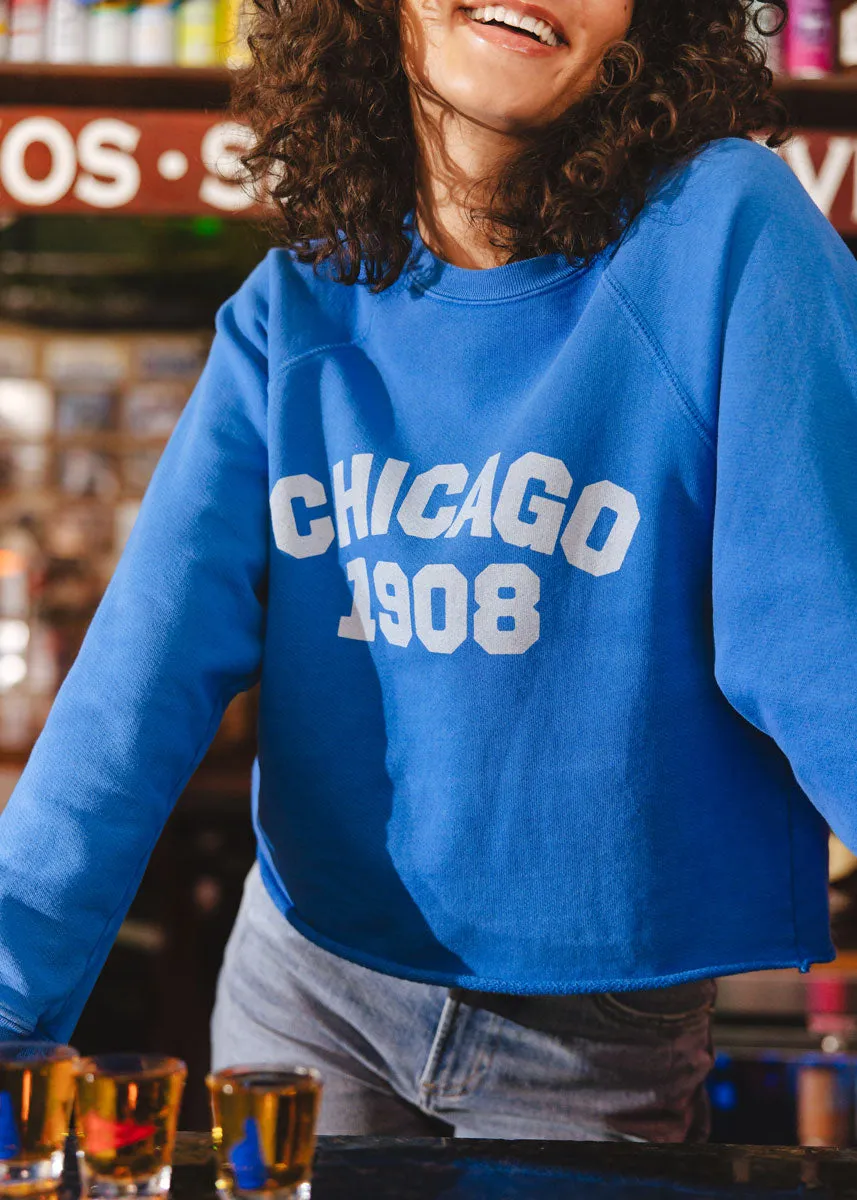 Chicago 1908 Classic Crew Sweatshirt - Vintage Royal Blue Active Layer