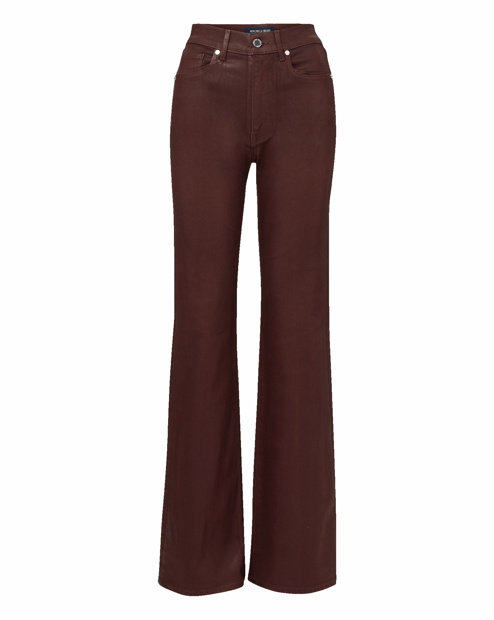 Crosbie Coated Slim Wide-Leg Jean Modern Minimalist Creative Look Sleek Waist