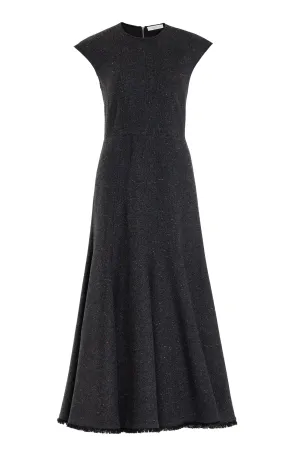Classic Layer Calm Mood Crowther Dress in Slate Multi Cashmere Virgin Wool